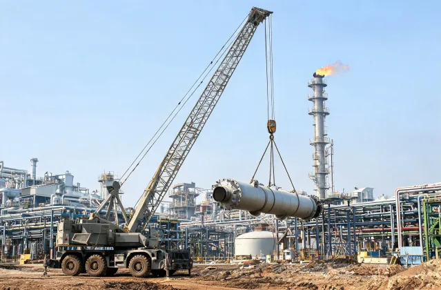 Petrochemical plant turnaround crane